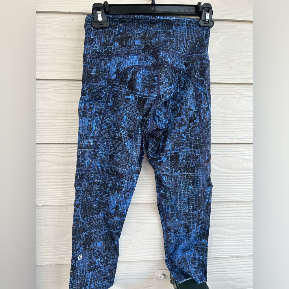 Lululemon Wunder Under Blue City Lights Active Leggings Womens